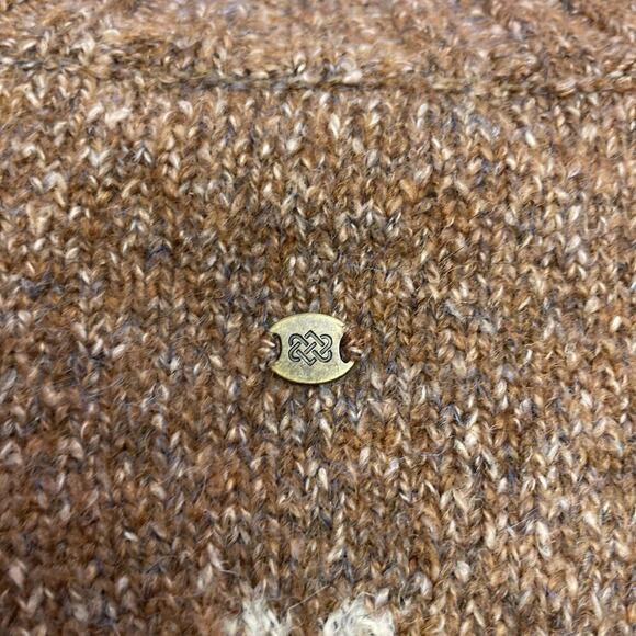 Sherpa Adventure Gear Vindo Crew Sweater Womens M Brown Wool Blend Raglan Sleeve - Picture 7 of 9